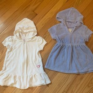 2 toddler girls beach cover-ups
